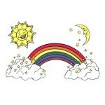 rainbows and clouds